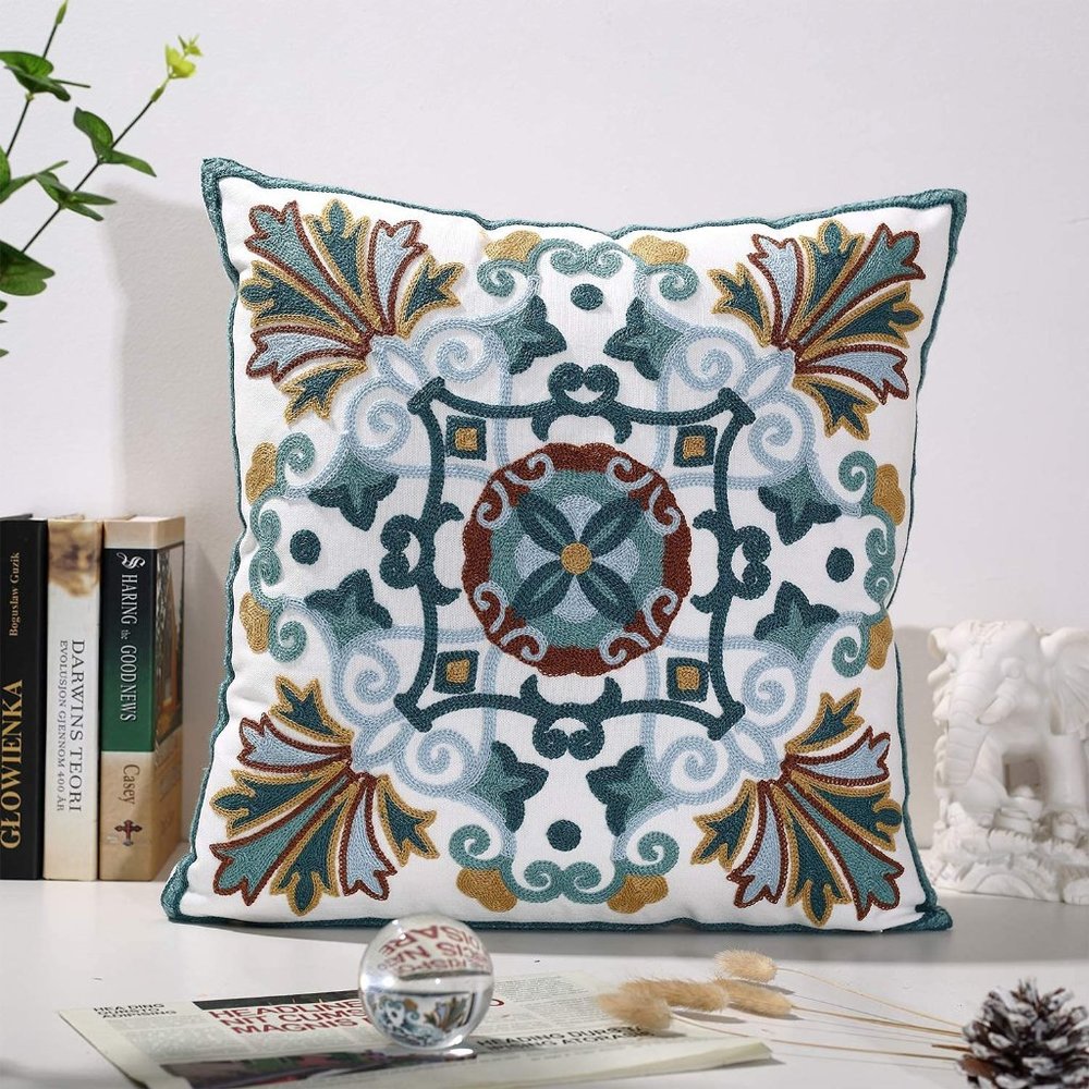 NEW Set of 2 Bohemian Throw Pillow Covers 18"x18"